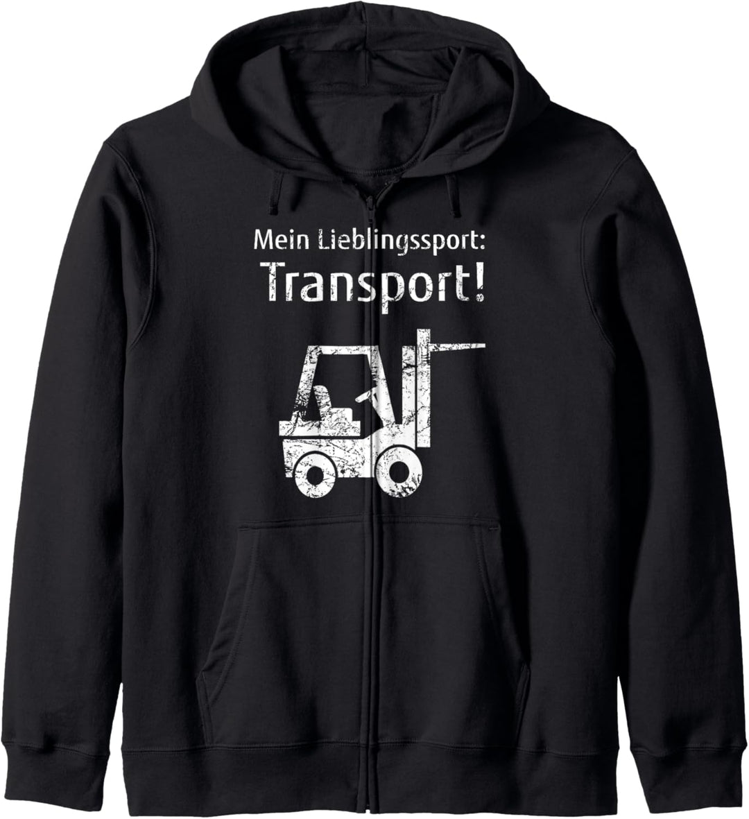 Gabelstapler fahren Transport Lagerlogistik Geschenk Kapuzenjacke
