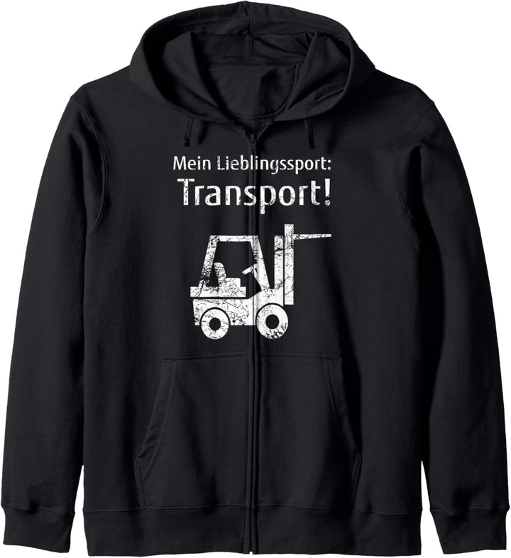 Gabelstapler fahren Transport Lagerlogistik Geschenk Kapuzenjacke