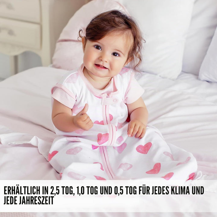 Mama Cheetah Baby Wearable Blanket, Organic Cotton Sleep Bag, Sleeping Sack with 2-Way Zipper X-Larg
