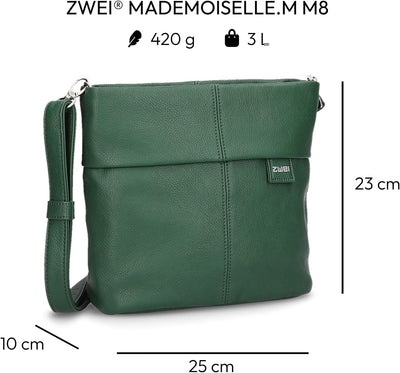 Zwei Damen Mademoiselle M8 Handbag Moos, Moos