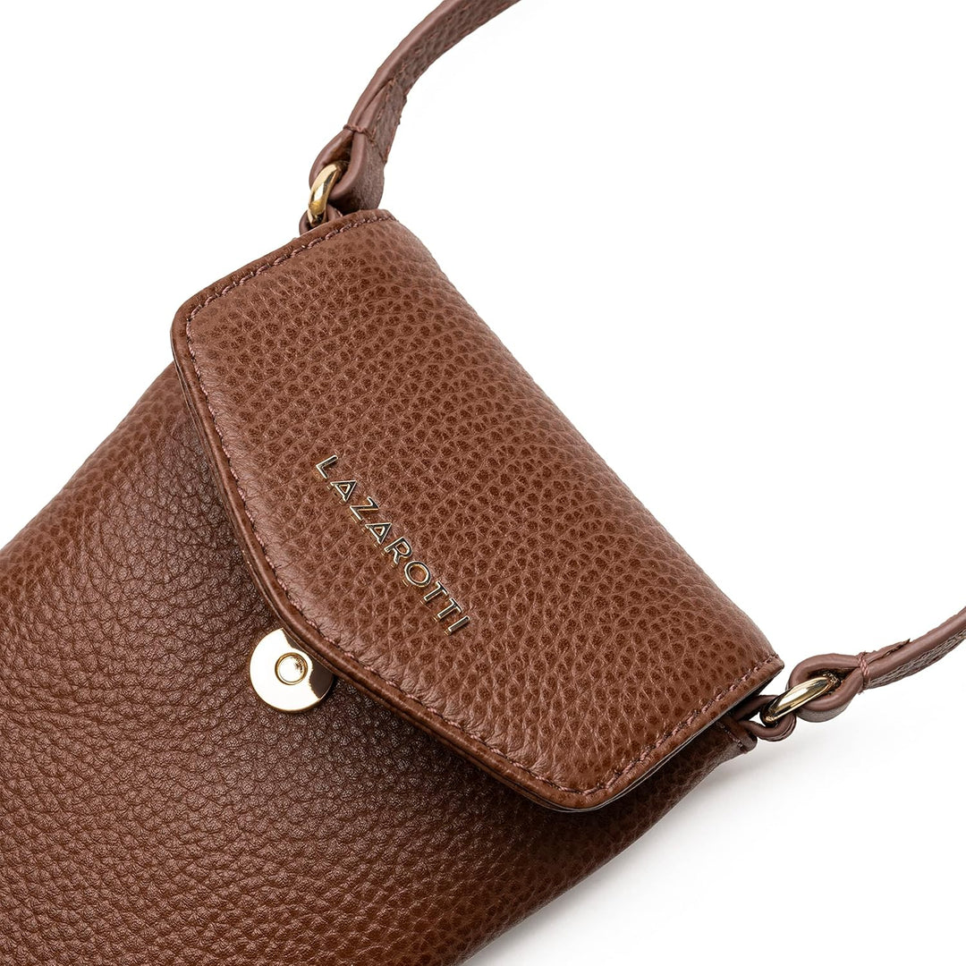 Lazarotti Bologna Damen Leder-Handytasche | Grösse 10 x 3,5 x 18 cm für sämtliche gängigen Smartphon