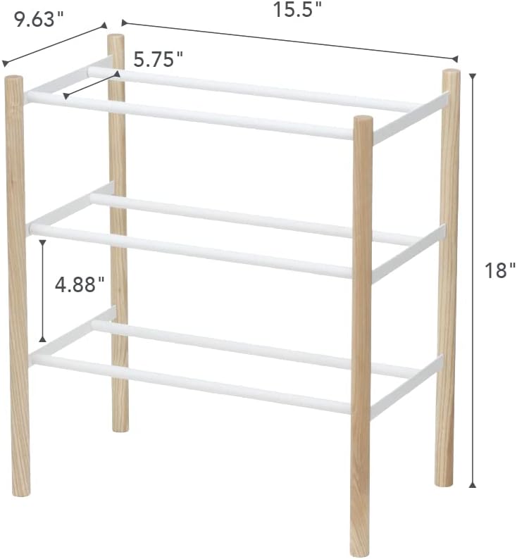 Expand. Shoe Rack - Plain - white Weiss, Weiss