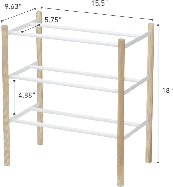 Expand. Shoe Rack - Plain - white Weiss, Weiss
