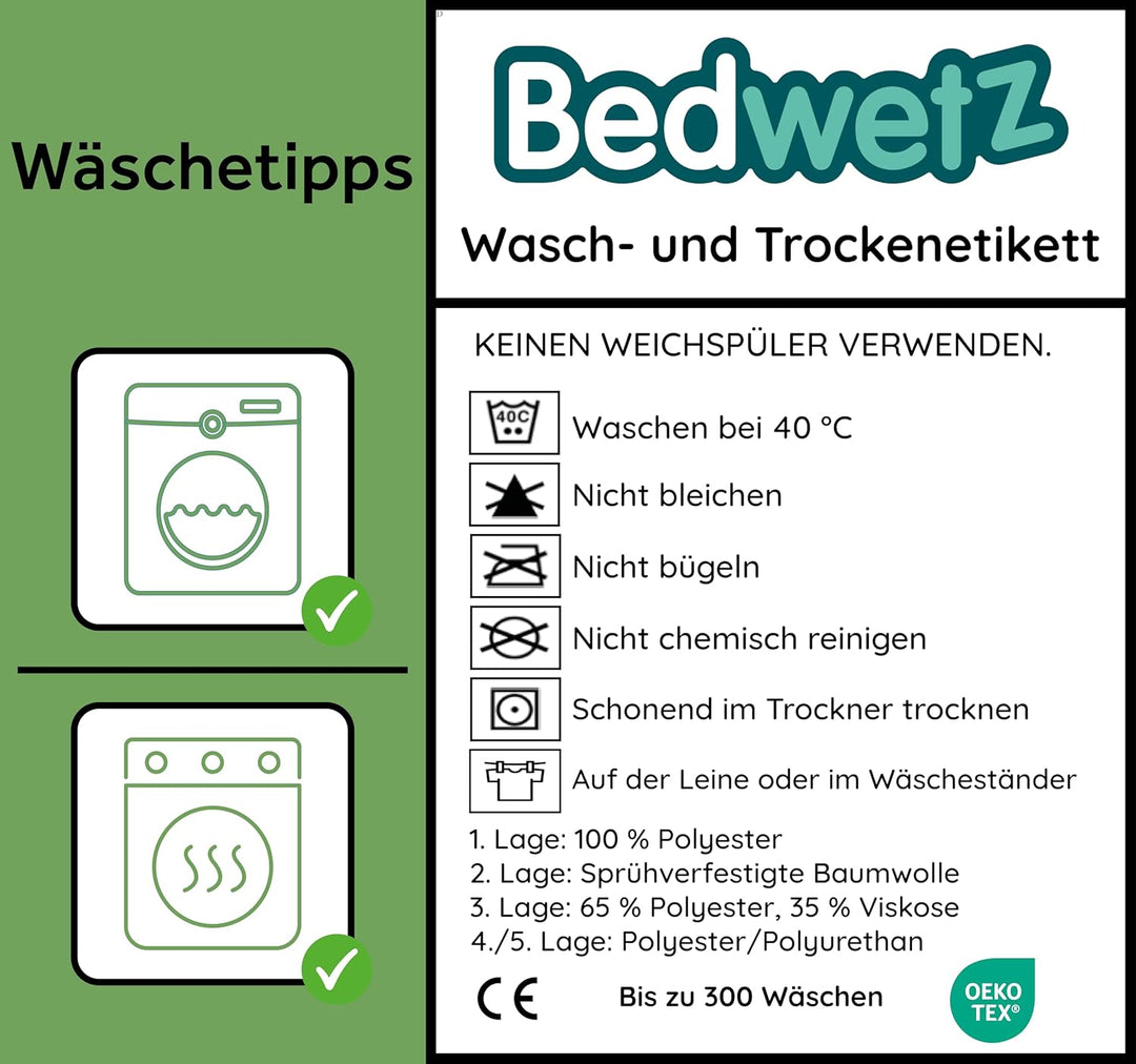 Bettunterlagen für Töpfchentraining, 100% wasserdicht, Grösse 86 x 91 cm (Plus Biesen) für Einzel- u