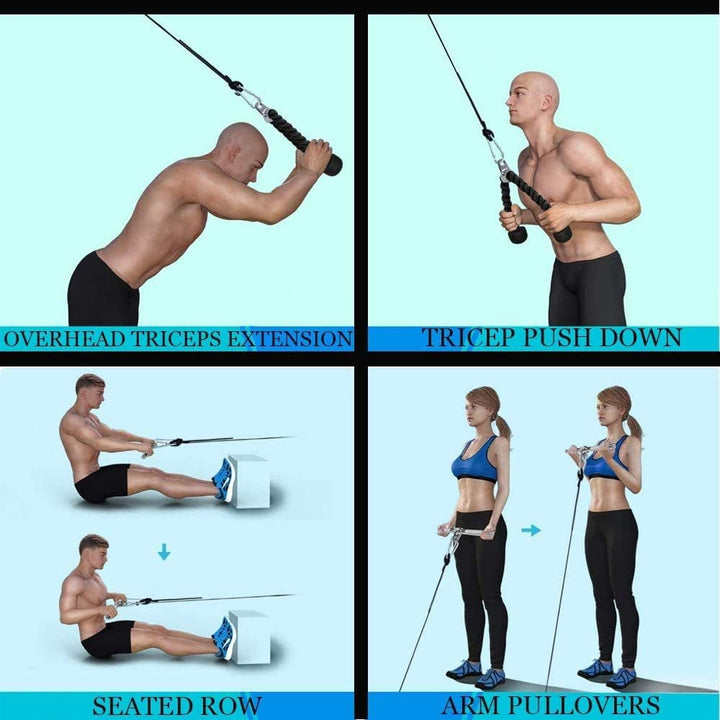 Seilzug-Fitness Professionelle Kabelzug Pulley Unterarmtrainer Frauen Männer Trizeps Seil Gewicht Fi