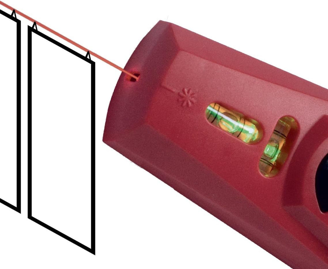 Linienlaser mit Bohrstaubfänger 2in1, selbsthaltend durch Vakuum (33201)