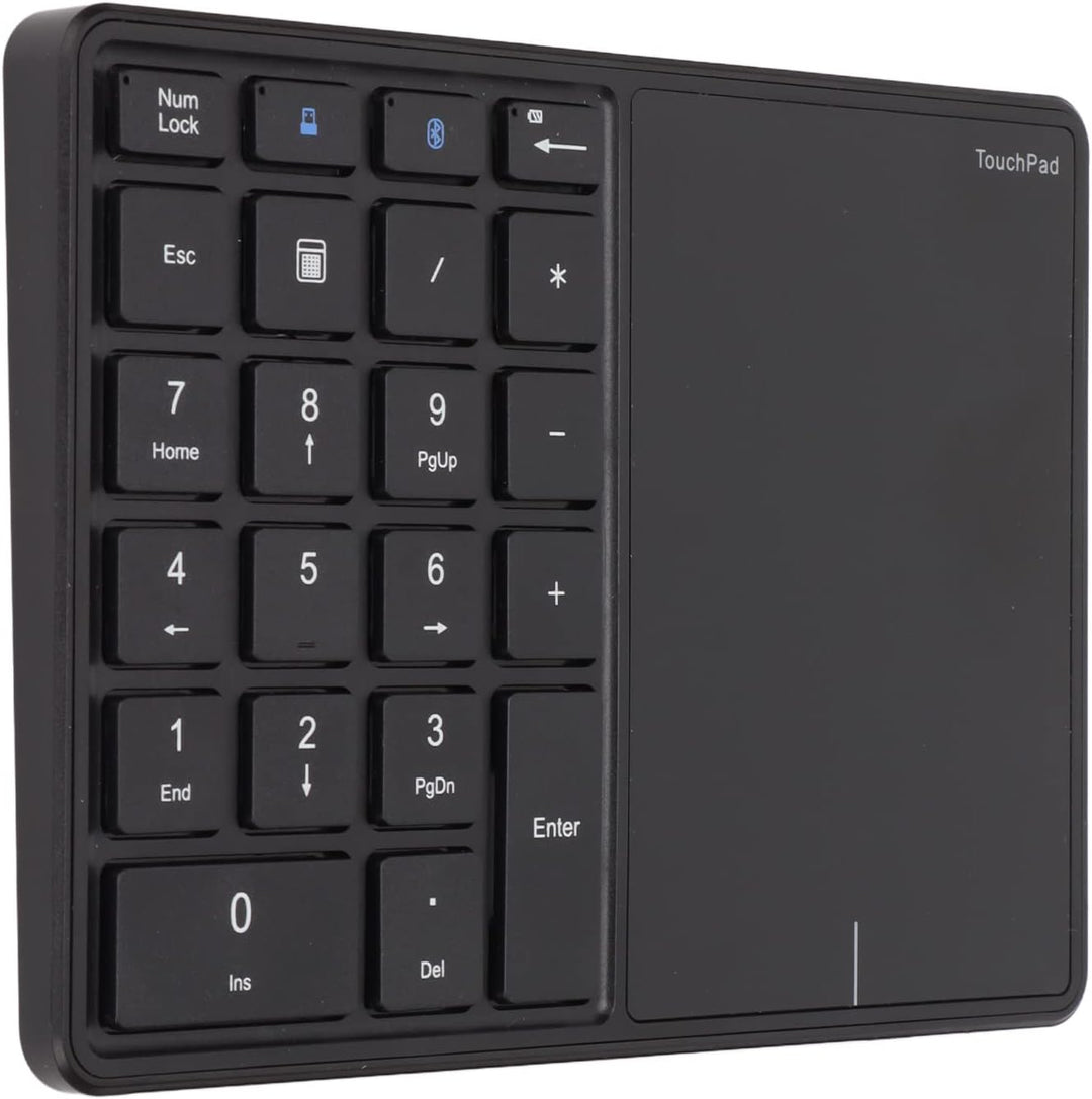 Kabelloser Ziffernblock, 2 in 1 22 Tasten 2,4 G Touchpad Bluetooth 4.2 Nummernblock, Typ C Aufladung