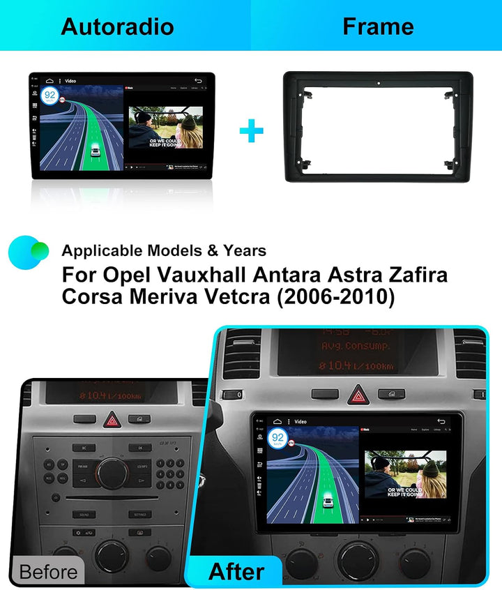 Android 15 Autoradio Passt für Opel Vauxhall Antara Astra Zafira Corsa Meriva Vetcra - Kabellos Carp