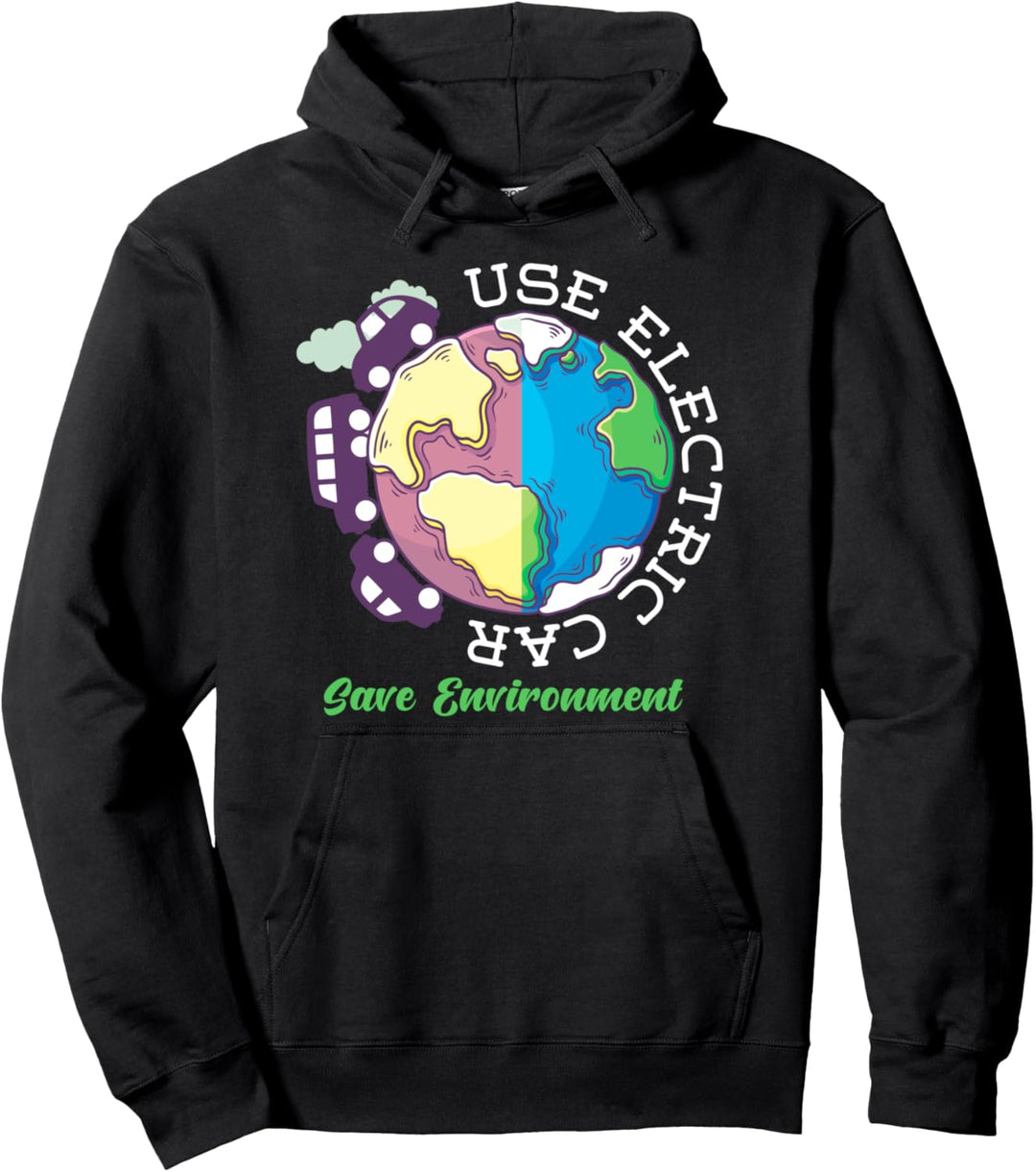 Elektroautos Benutzen Welt Retten E-Car E-Auto Akku Geschenk Pullover Hoodie