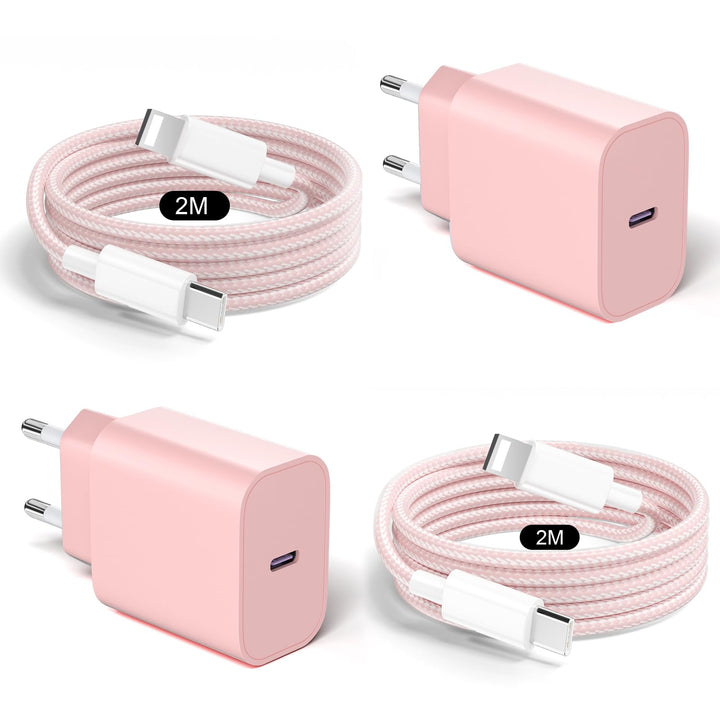 20W USB C Ladegerät und Ladekabel für iPhone 14/14 Pro/14 Pro Max/13/12/11/X/XR/XS/Mini/SE, 2Pack Sc
