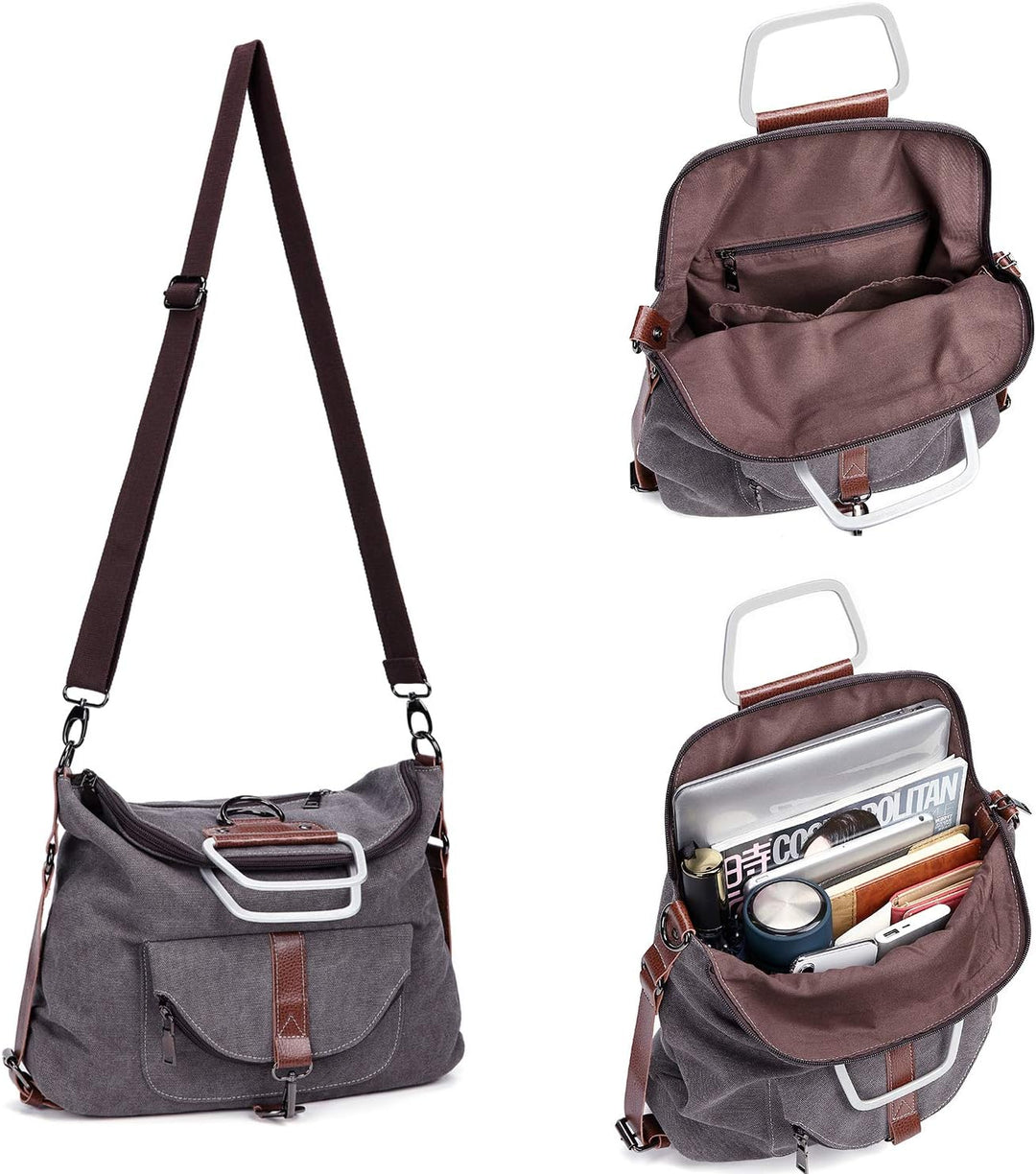 Travistar Rucksack Damen Handtasche Schultertasche Canvas Casual Damen Schultasche Umhängetaschen An
