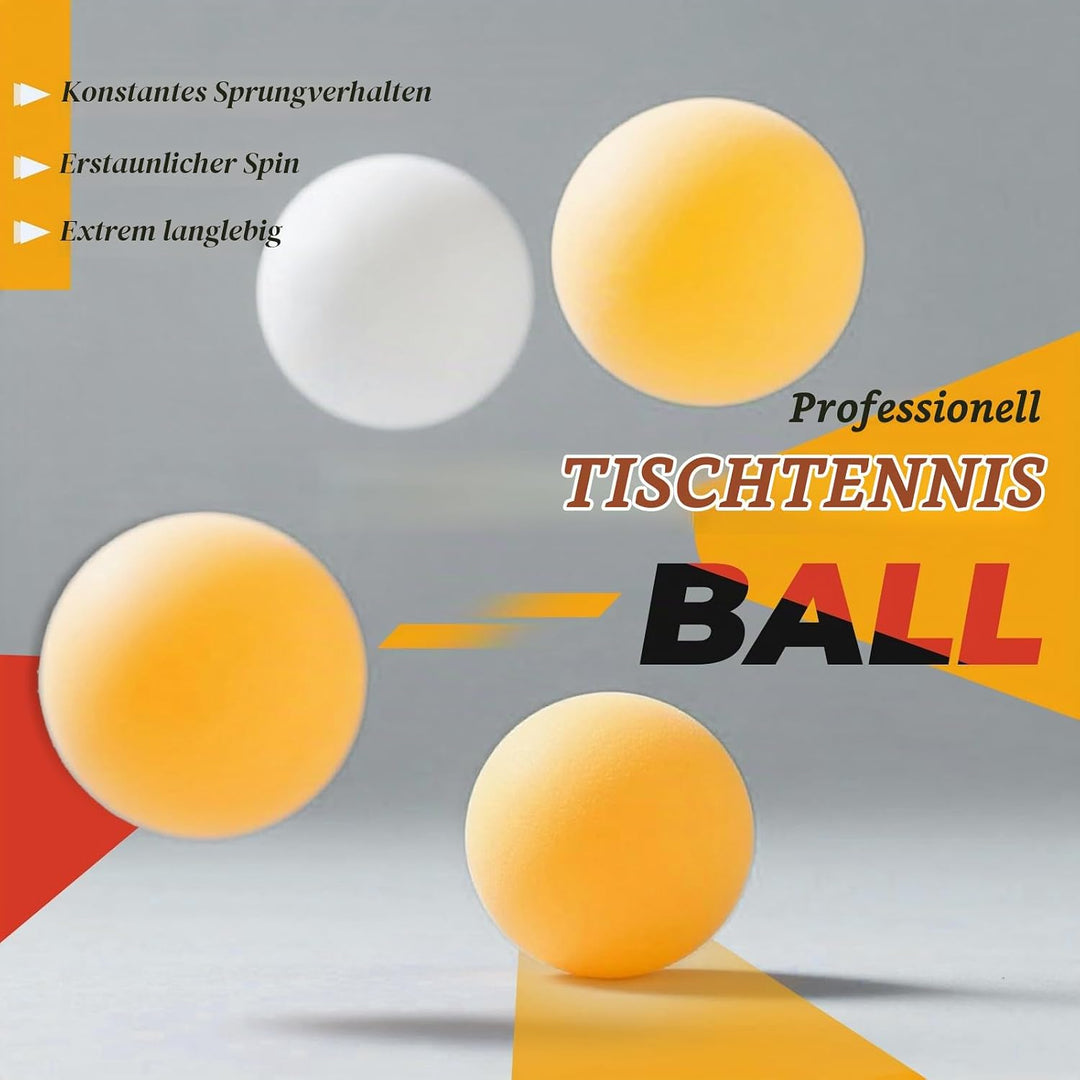 CHRI Tischtennis Set Tischtennisschläger Set mit Einziehbarem Netz 2 Tischtennisschläger 6 Tischtenn