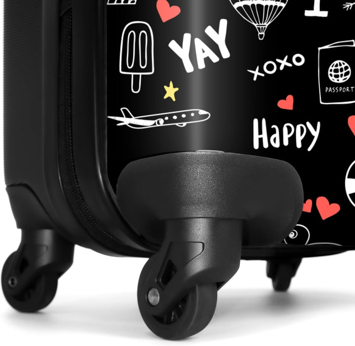 NoBoringSuitcases.com® Handgepäck, Hartschalenkoffer mit TSA Schloss, Trolley, Reisekoffer, Carry on