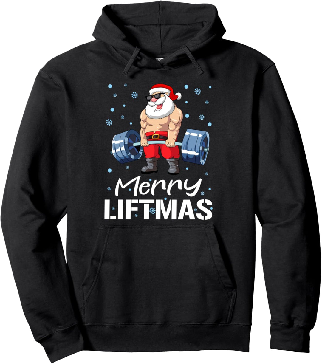 Lustiger Gym Fitness Weihnachtsmann Mann Frau Weihnachts Pullover Hoodie