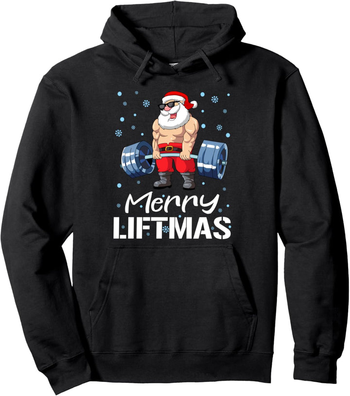Lustiger Gym Fitness Weihnachtsmann Mann Frau Weihnachts Pullover Hoodie