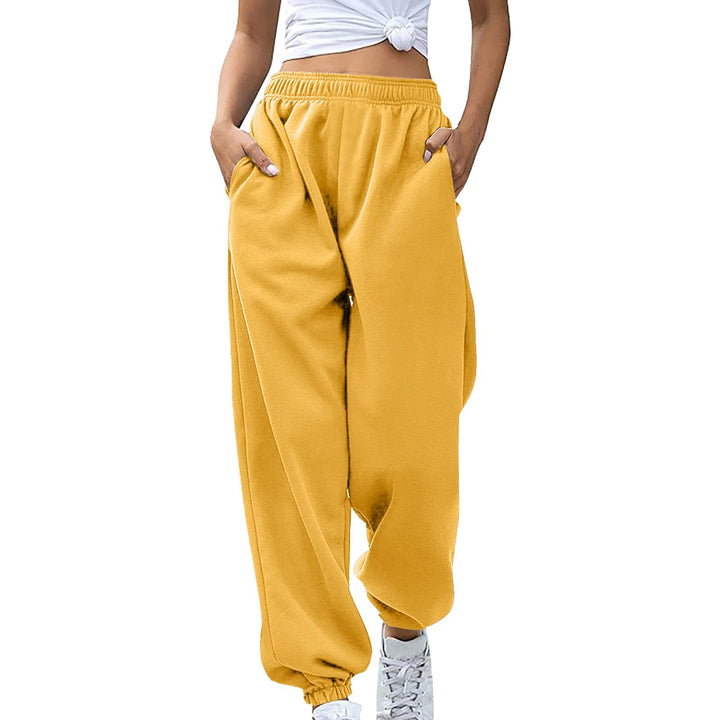 Damen-Jogginghose ohne Kordelzug, hohe Taille, Yogahose mit Taschen, ausgefallene Kleidung für Teena