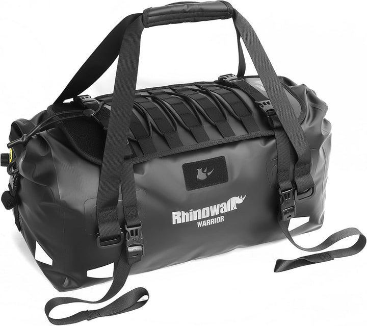 Rhinowalk Motorrad Hecktasche 40L – wasserdichte Gepäcktasche mit Erweiterungs-Panel, MOLLE-System &