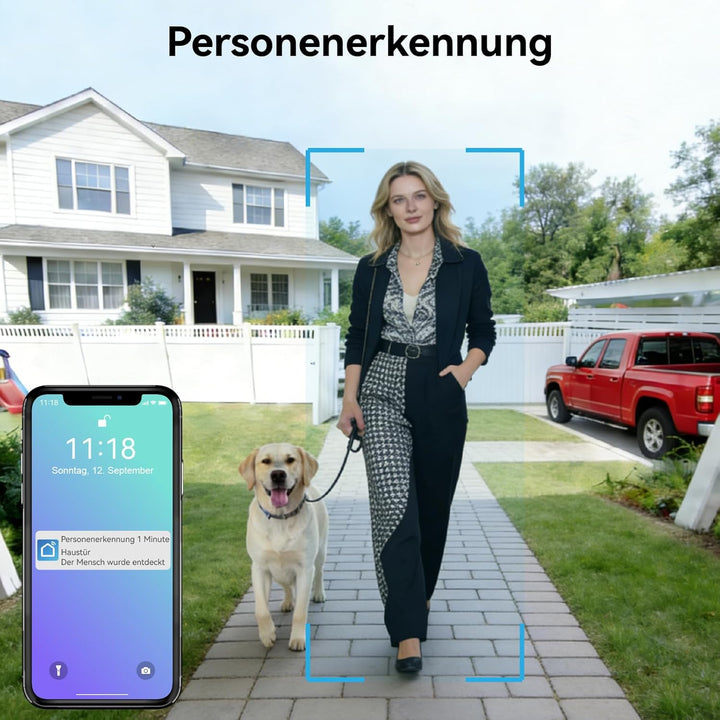 Video Türsprechanlage 2-Draht für 2 Familienhaus, 2X 7 Zoll Monitor &amp; App - Smarte Video Türklingel