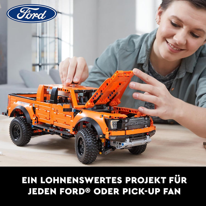 LEGO 42126 Technic Ford F-150 Raptor Pick-Up-Truck, Modellauto für Erwachsene, Exklusives Sammlermod