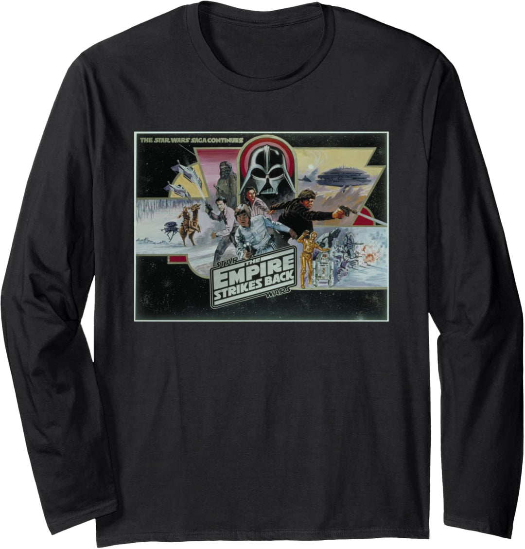 Star Wars The Empire Strikes Back Vintage Poster Saga Langarmshirt