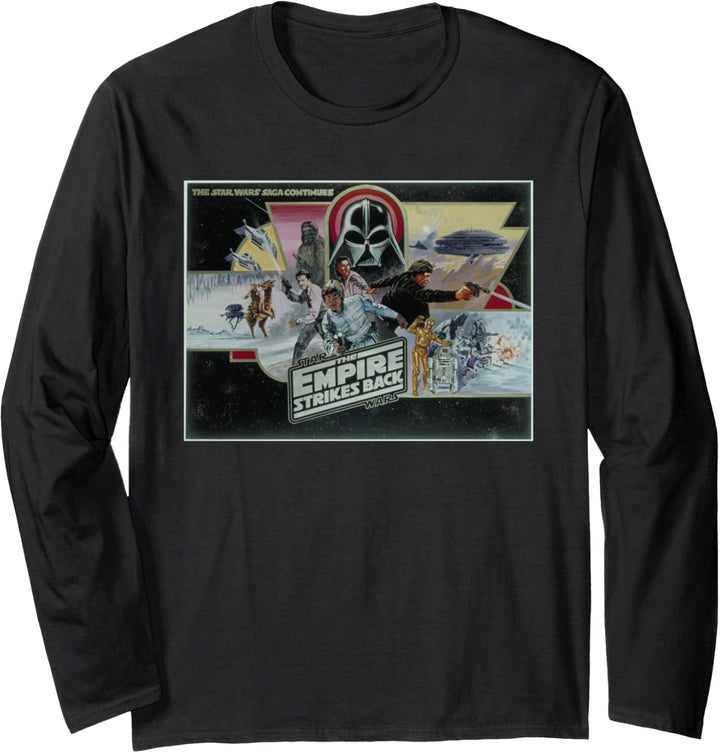 Star Wars The Empire Strikes Back Vintage Poster Saga Langarmshirt