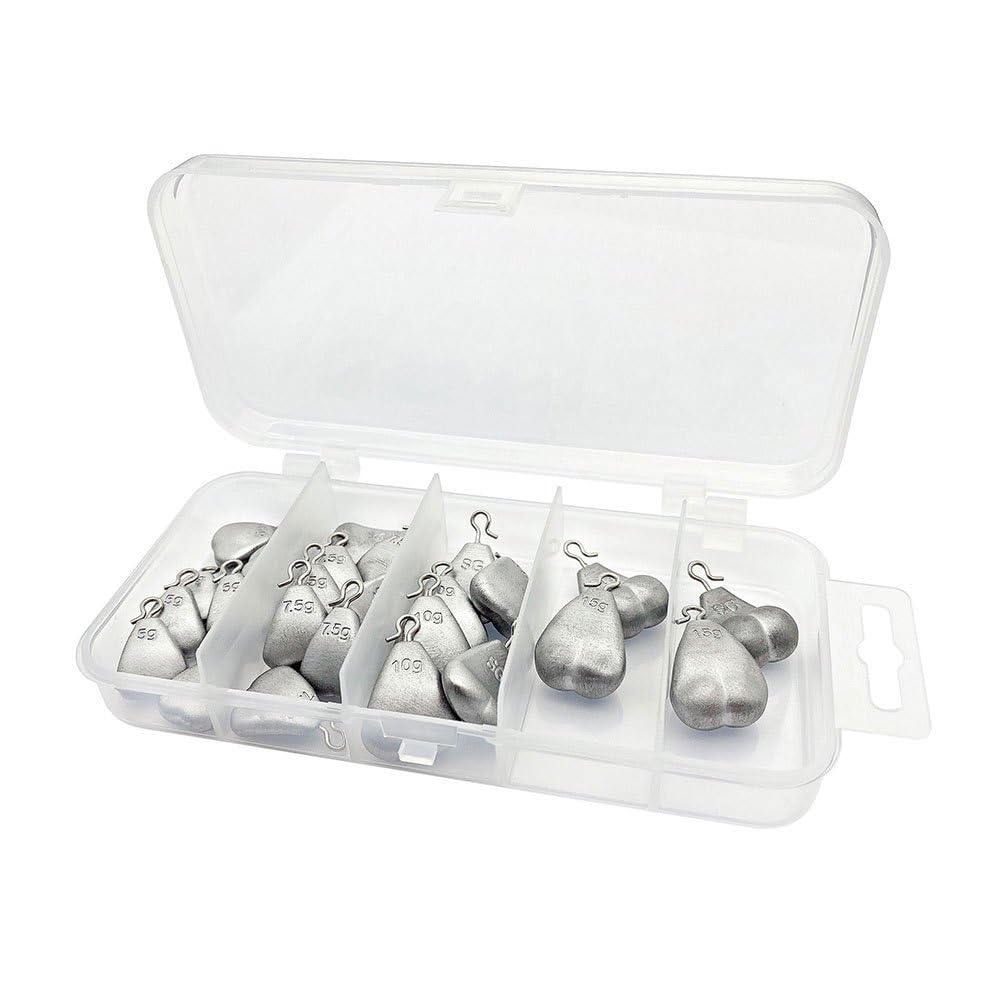 Savage Gear Balls Clip On Kit - 26 Köder Gewichte für Gummifische, Bleie für Softbaits, Angelbleie f