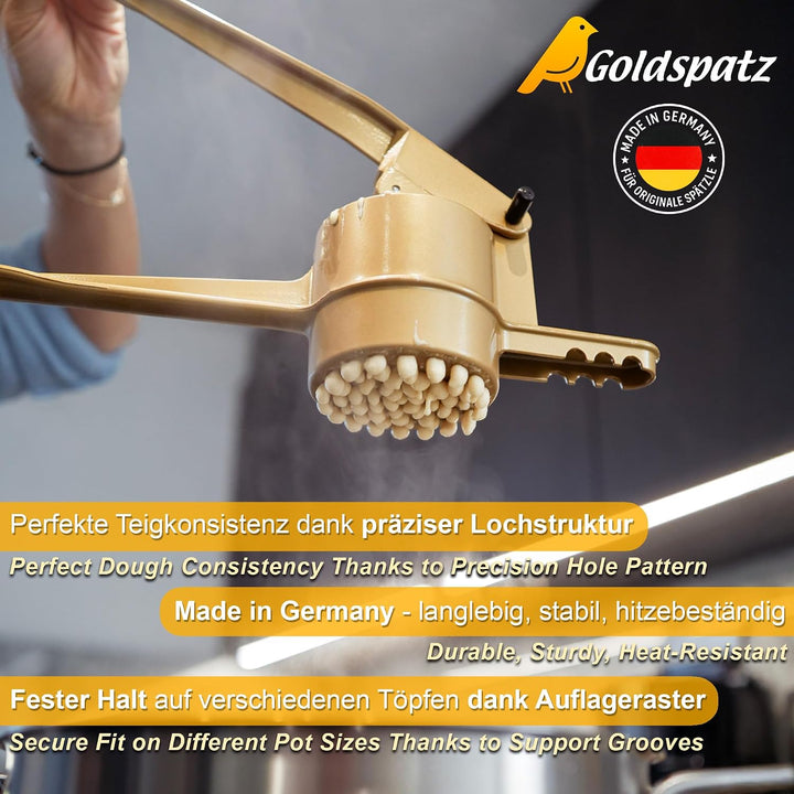 Goldspatz Spätzlepresse, unregelmässiger Lochform, für Spätzle wie vom Brett - Art.-Nr.