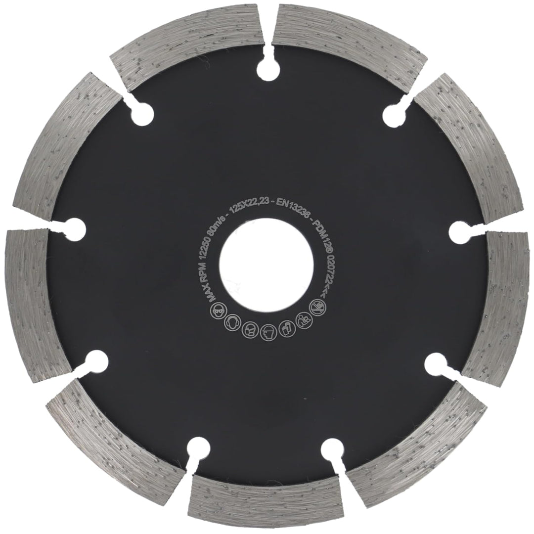 PRODIAMANT Fugenfräser ø 125mm Breite 8mm Frässcheibe für Mauerwerk Mörtel Fugen und Putz 10mm Segme