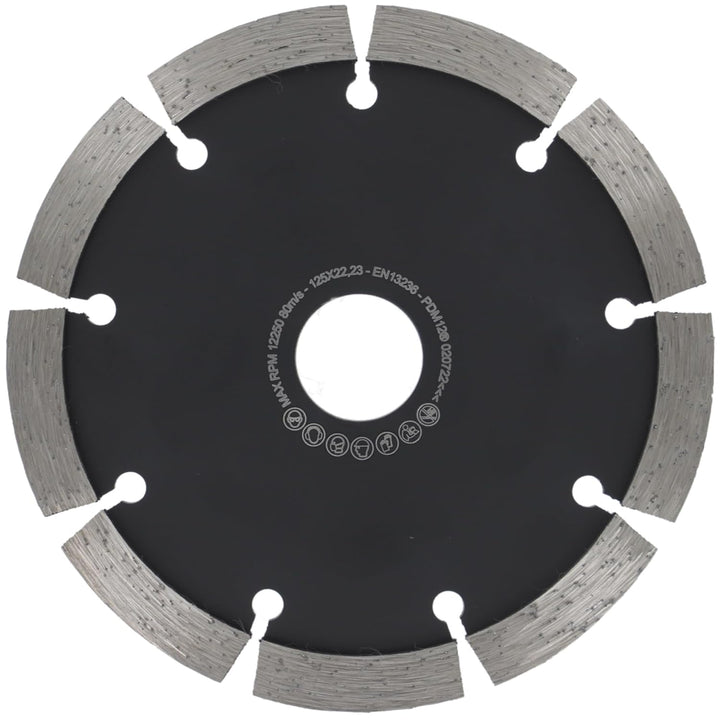 PRODIAMANT Fugenfräser ø 125mm Breite 8mm Frässcheibe für Mauerwerk Mörtel Fugen und Putz 10mm Segme