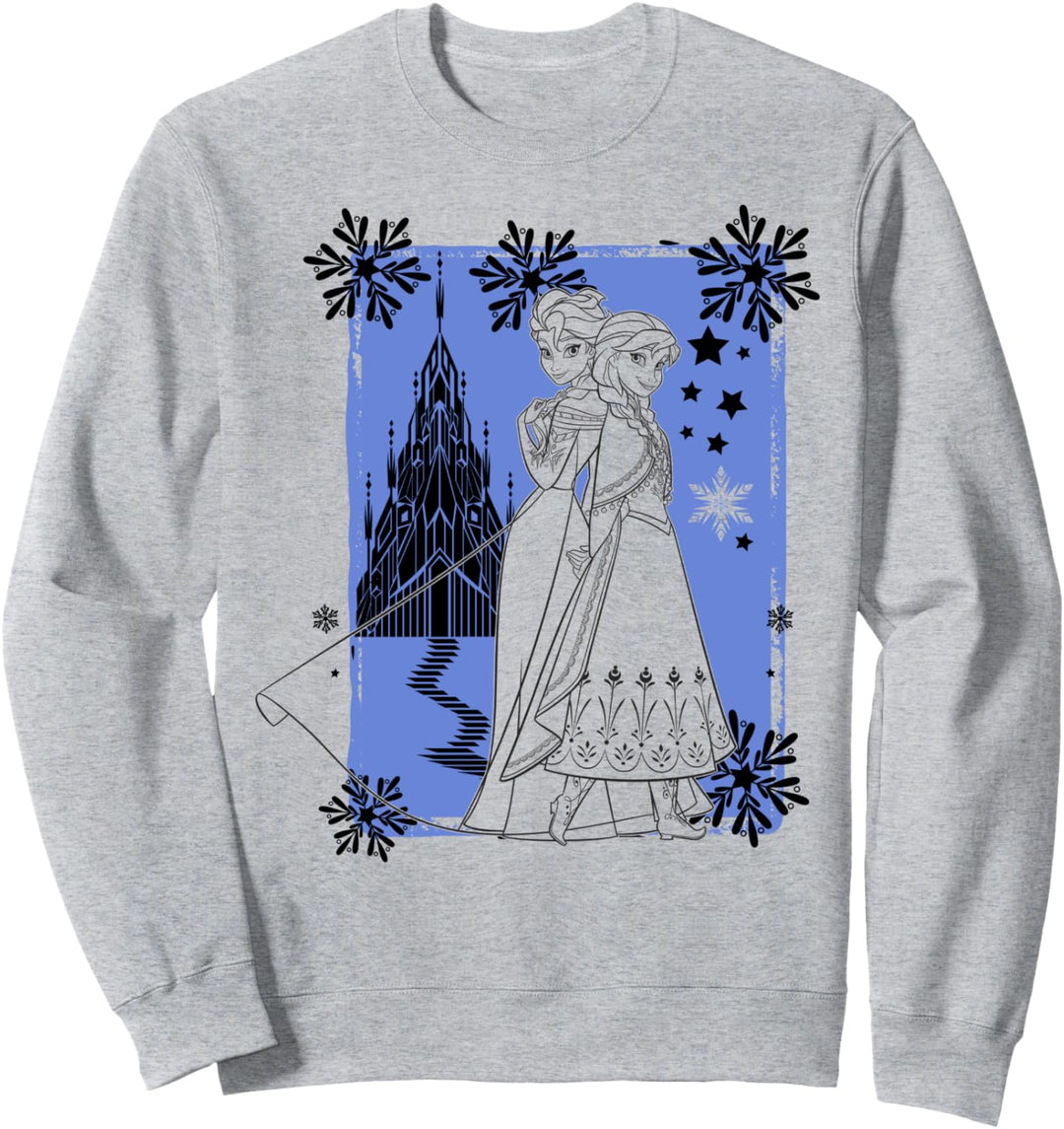 Disney Frozen Anna And Elsa Winter Castle Sweatshirt