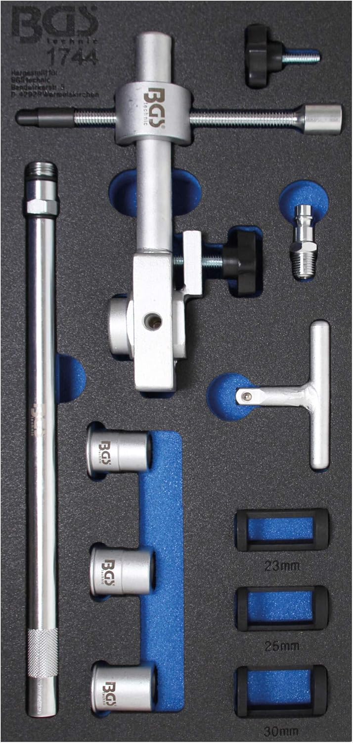BGS 1744 | Druckluft-Ventilfederspanner-Satz | 15-tlg.