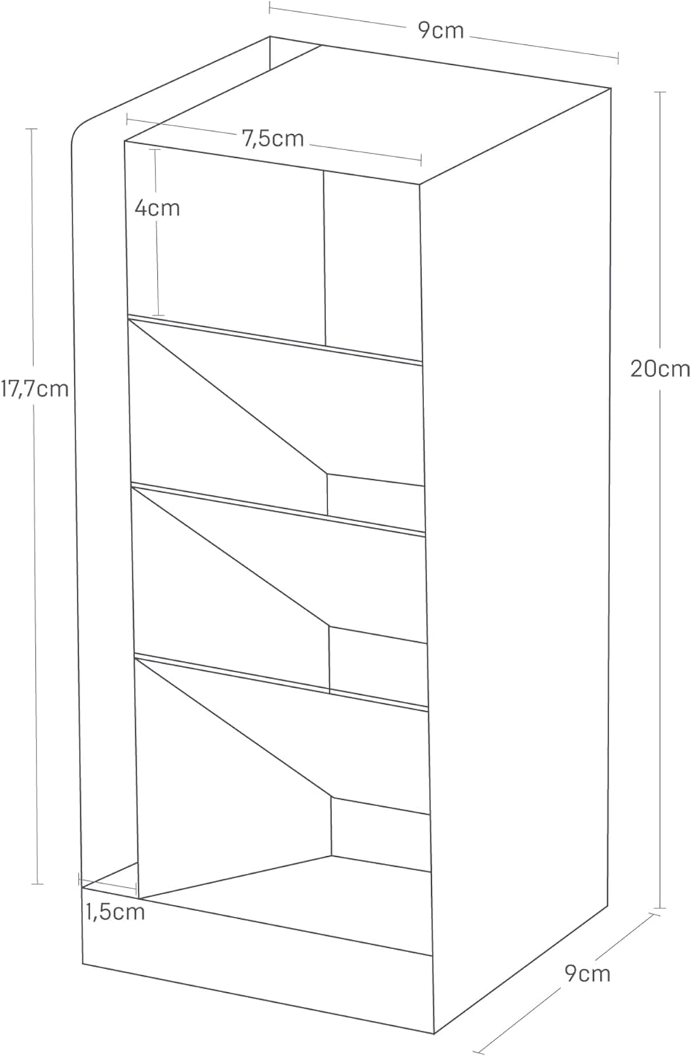 Pen stand - Tower - black Schwarz, Schwarz