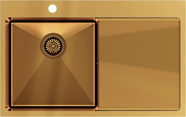QUADRON | RUSSEL 111 | Einbeckenspüle | Masse: 78 x 48 x 20 cm | Passt in eine Schrankbreite: 45 cm