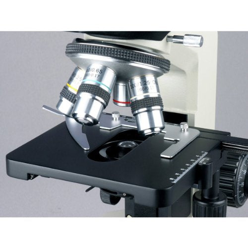 AmScope T490B-5M Trinokulares Biologisches Verbundmikroskop mit 5MP USB-Digitalkamera, 40X-2000X, 12