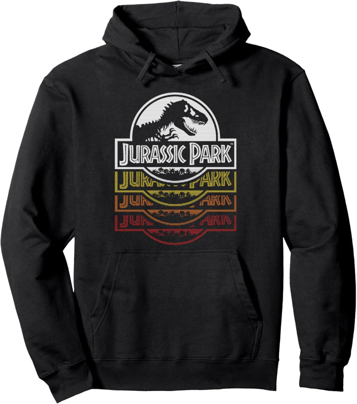 Jurassic Park Ombre Stacked Logo Pullover Hoodie