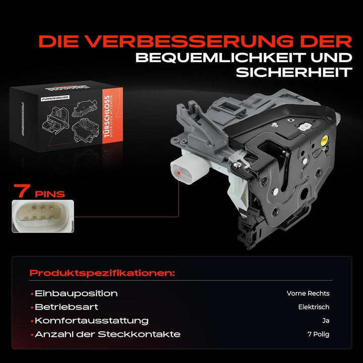 Frankberg Stellmotor Türschloss 7-Polig Vorne Rechts Kompatibel mit A4 8K2 B8 A4 Allroad 8KH B8 A4 A