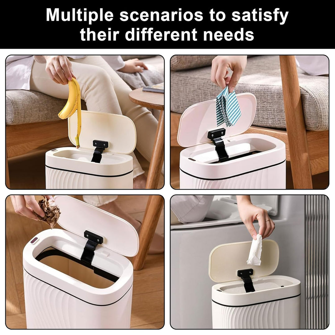 Mülleimer 8l, Smart Sensor Mülleimer Küche mit Deckel, Kosmetikeimer, Mülleimer Bad, Geruchsdicht &
