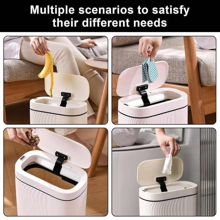 Mülleimer 8l, Smart Sensor Mülleimer Küche mit Deckel, Kosmetikeimer, Mülleimer Bad, Geruchsdicht &