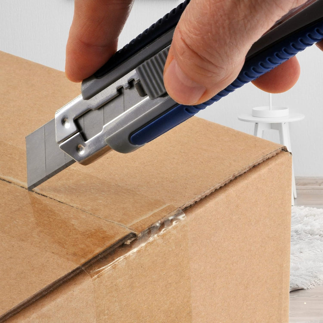 Relaxdays 2400 x Abbrechklingen, 7 Bruchstellen je Klinge, Cutterklingen, extrem scharf, 18 mm, Carb