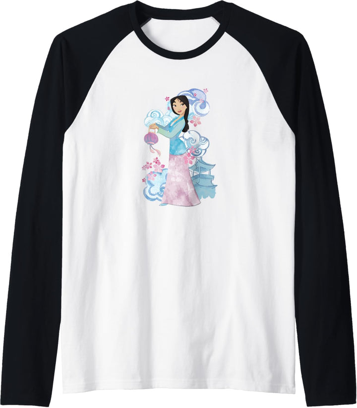 Disney Mulan Watercolor Portrait Raglan