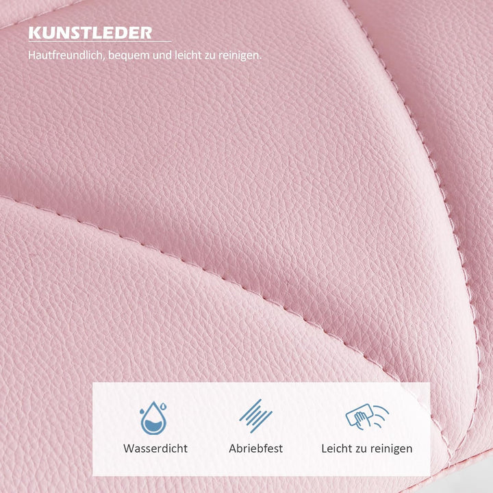 TUKAILAI Bürostuhl Ergonomisch aus Kunstleder, Verstellbar Schreibtischstuhl Drehstuhl Computerstuhl