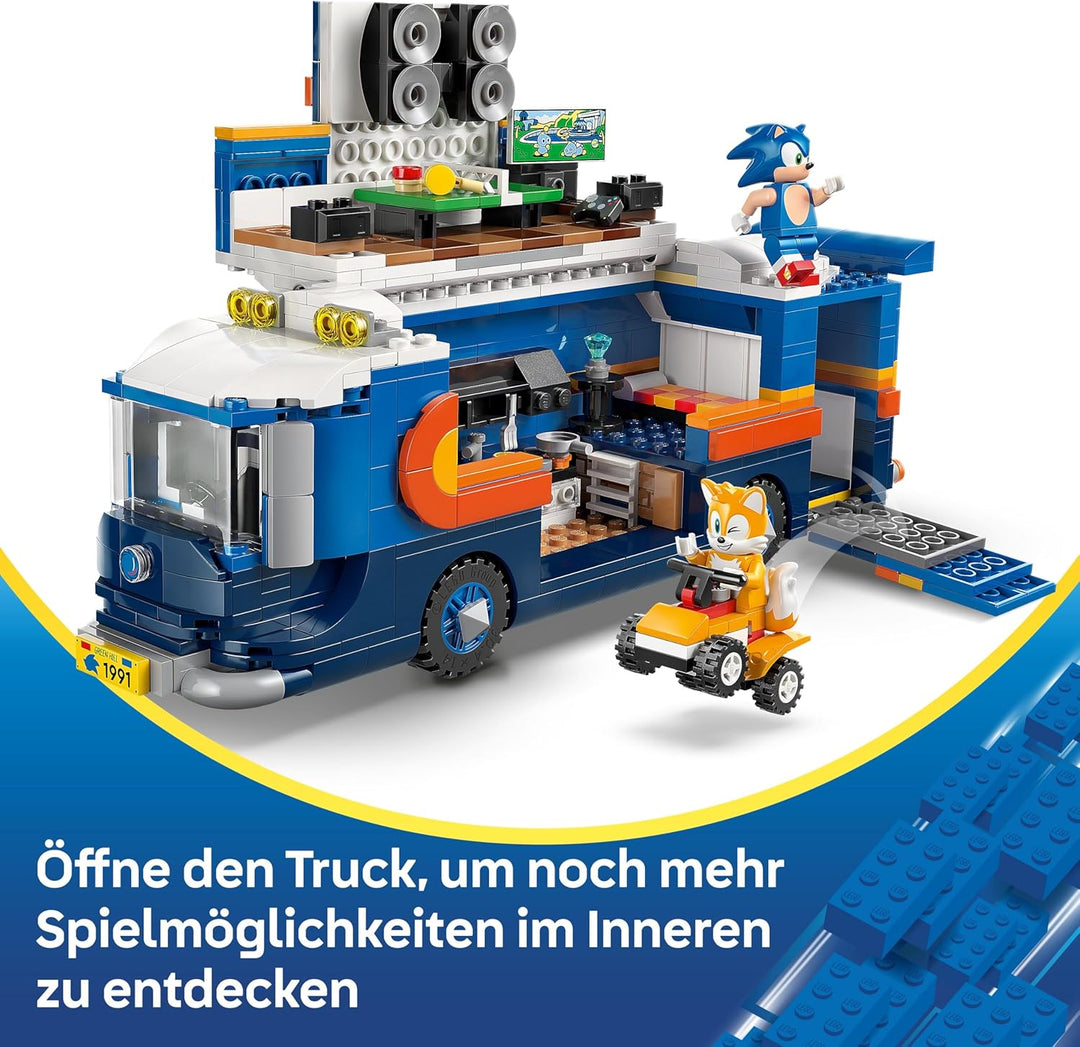 LEGO Sonic The Hedgehog Team Sonic Command Truck Toy - Interactive Set with an ATV Car & 5 Figures i