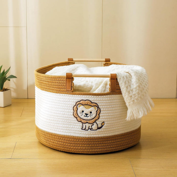 Grosser Deckenkorb, Wohnzimmer, 35 l, Baby-Wäschekorb, Spielzeugkorb für Babys, Kleinkinder, Aufbewa
