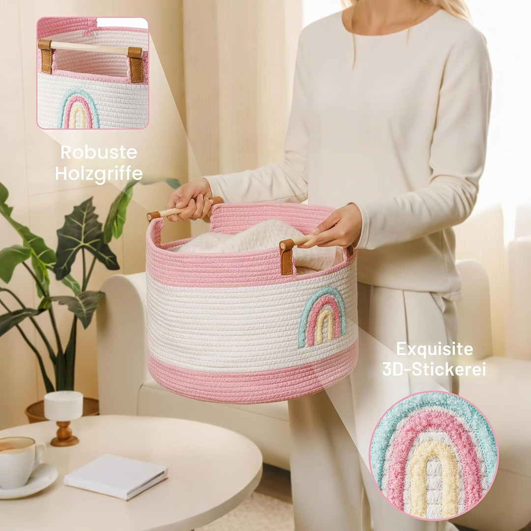 Spielzeug-Aufbewahrungsbox/-korb für Kinder, Kuscheltier-Aufbewahrungskorb für Decken, Körbe fürs Wo