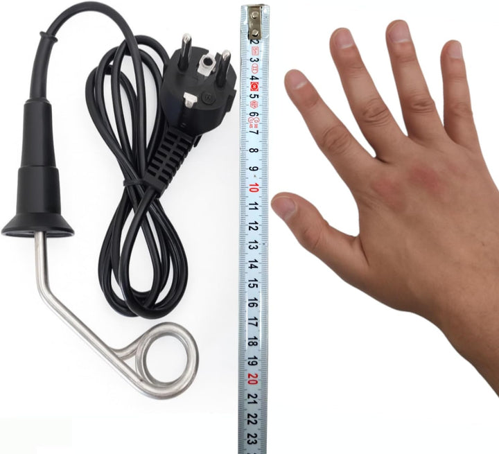 Tauchsieder GTN0.5 Taucherhitzer 0,5 kW 500 Watt 230V Reisetauchsieder aus EDELSTAHL Wasserkocher, S