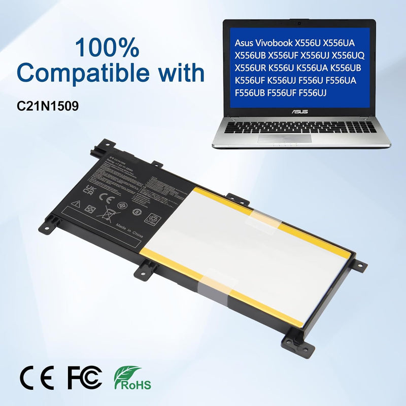 Exmate C21N1509 Laptop Battery for Asus Vivobook X556U X556UA X556UB X556UF X556UJ X556UQ X556UR K55