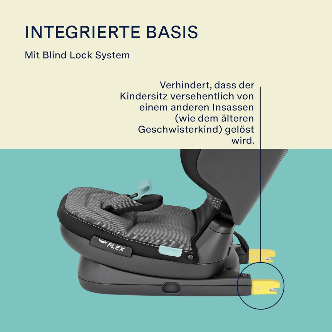 PEG Viaggio Flex Autositz ISOFIX mit fortschrittlicher Technologie, verstellbar, klappbar, verstärkt