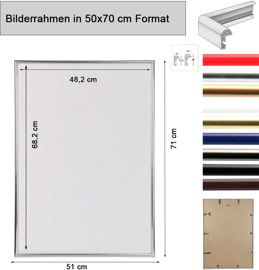 IDEAL TREND New Lifestyle Set Bilderrahmen Wanddeko Collage Poster Rahmen 2er 3er 5er Pack: Farbe: 3