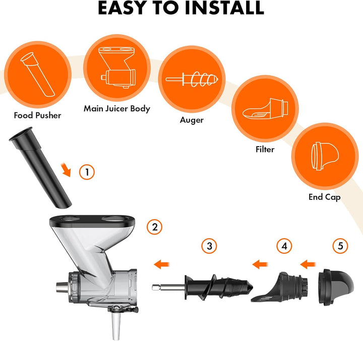Entsafteraufsatz für KitchenAid Standmixer, Entsafter für Kaltpressen, Entsafteraufsatz mit doppelte