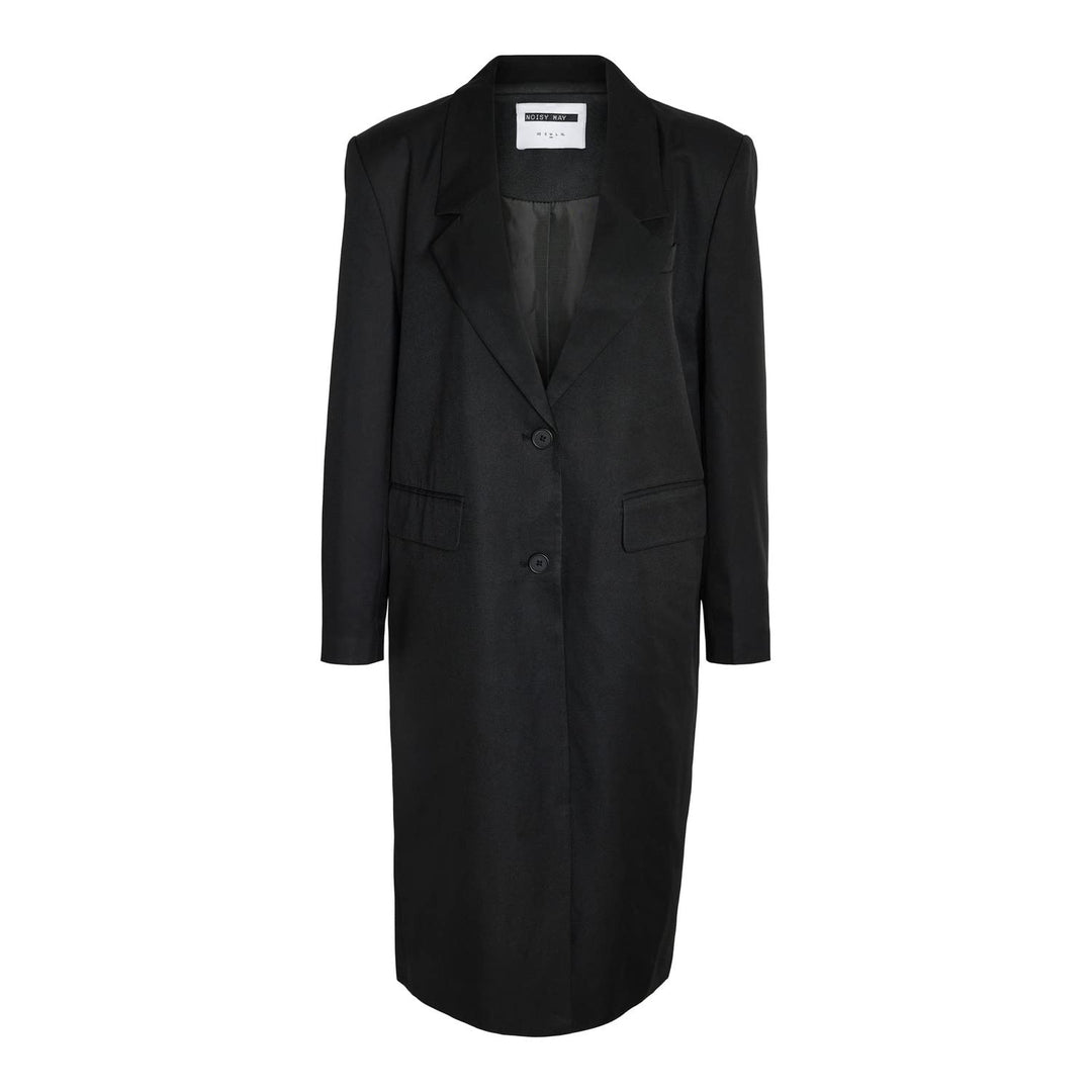 VERO MODA Damen Nmmilla L/S X-long Blazer Fwd Noos S Schwarz, S Schwarz